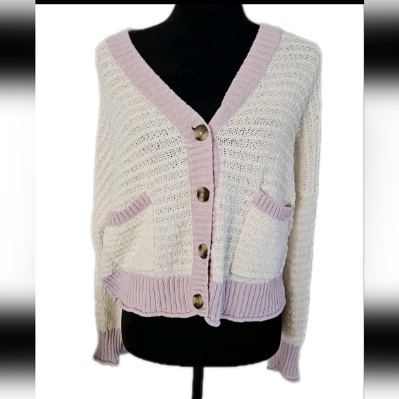 Madewell Womens Seabrook Spring Cottagecore Cardigan Sweater in Antique Cream M - Picture 3 of 13